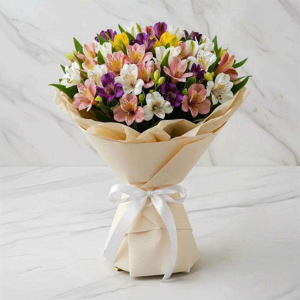 Букет цветов из: Альстромерии в Хилоке