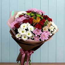 Букет цветов из:  Розы, Хризантемы и Альстромерии в Хилоке