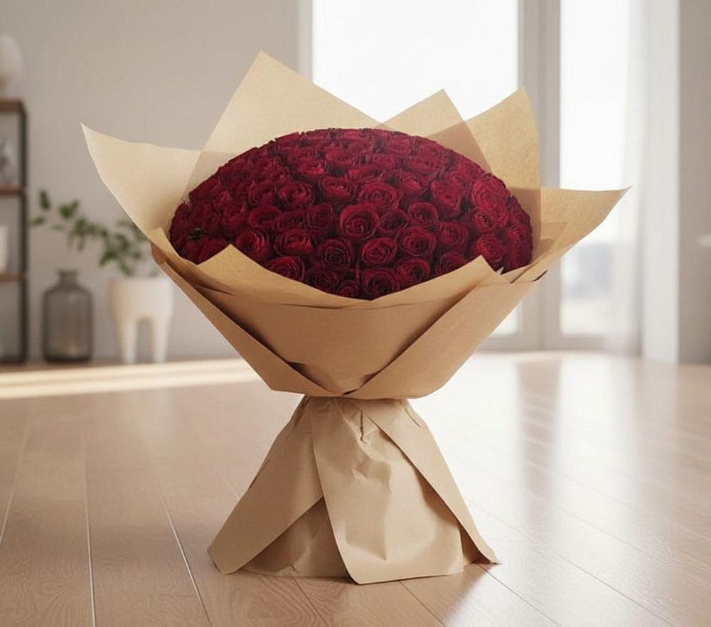 Букет 101 Красная роза в Хилоке