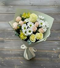 Букет цветов из:  Альстромерии, Розы и Хризантемы в Хилоке