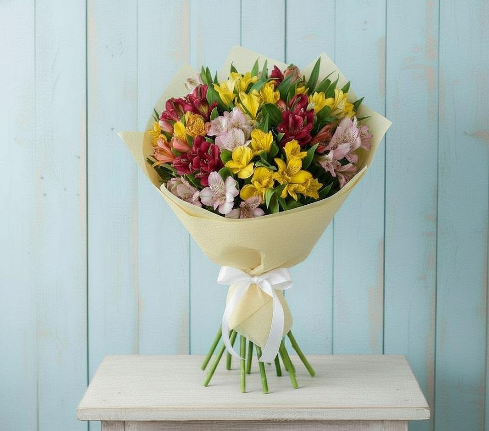 Букет цветов из: Альстромерии в Хилоке
