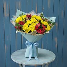 Букет цветов из:  Альстромерии и Хризантемы в Хилоке